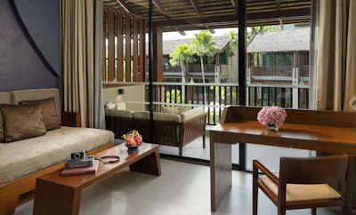 Deluxe Room, Pool View, 1 King Bed & 1 Sofa Bed