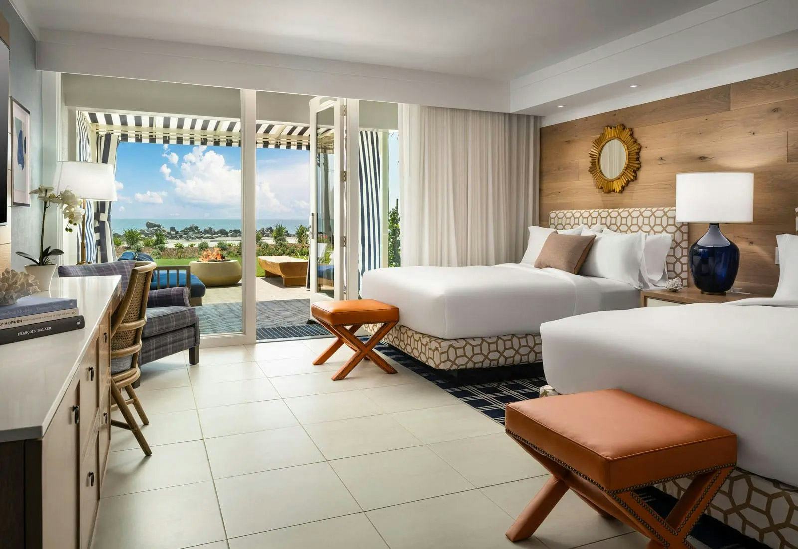 Cabana Beachfront Terrace with Fire Pit