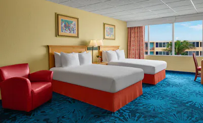 Pool View 2 Double Beds