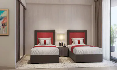 Twin Premium One Bedroom Suite With City View