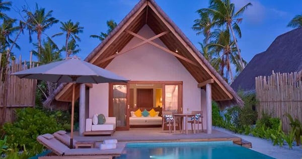 Pool Beach Villa Sunset
