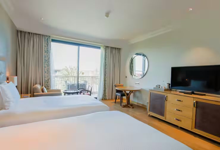 Two Double Beds Superior Room Partial Sea View