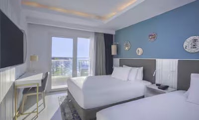Two Double Beds Deluxe Room -partial Sea View