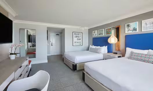 Partial Oceanview 2 Queen Beds