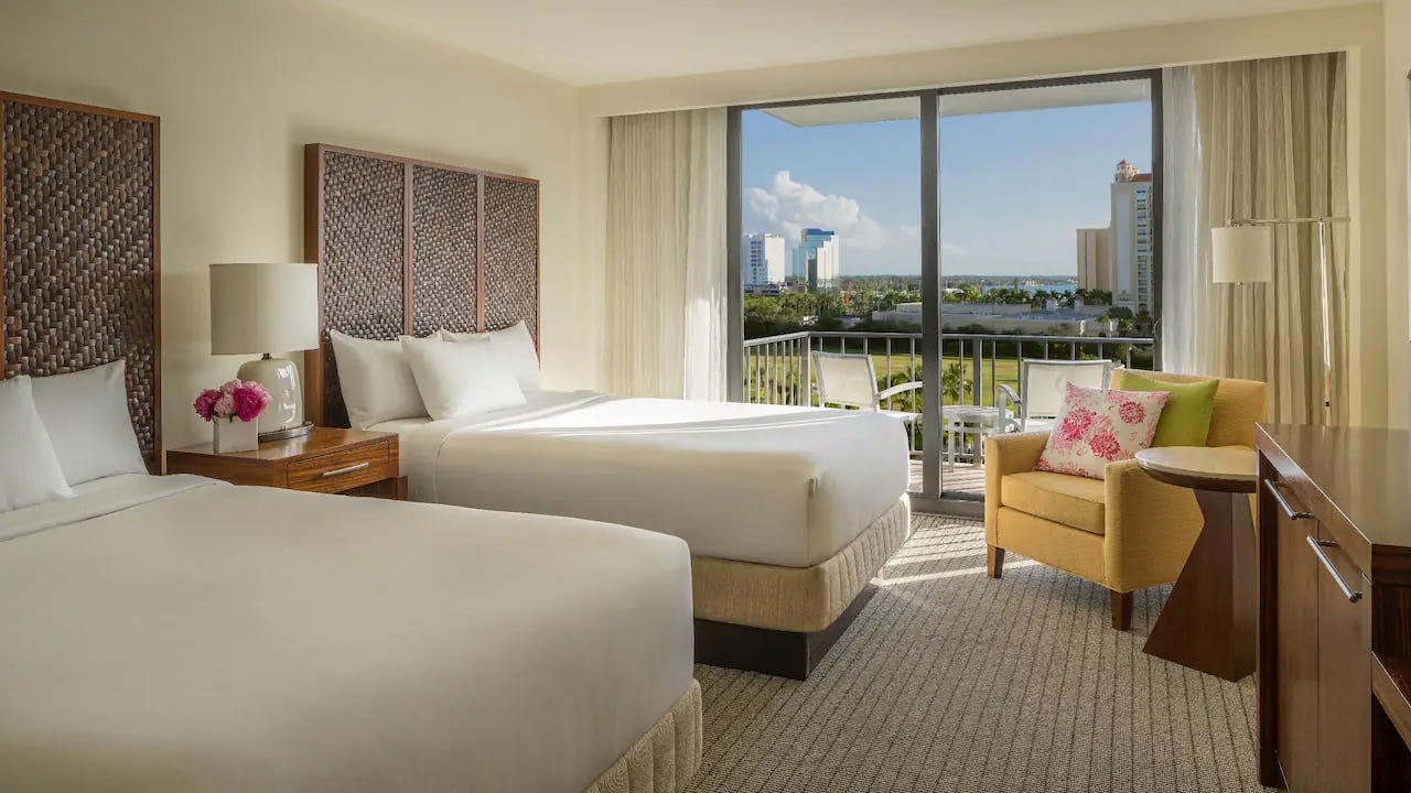 2 Double Beds With Balcony