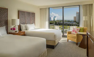 2 Double Beds With Balcony