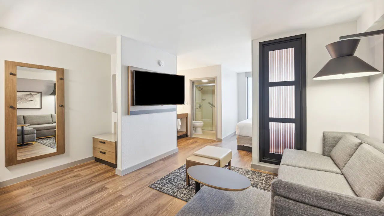 Accessible King Bed/Roll-In Shower (with sofa bed)