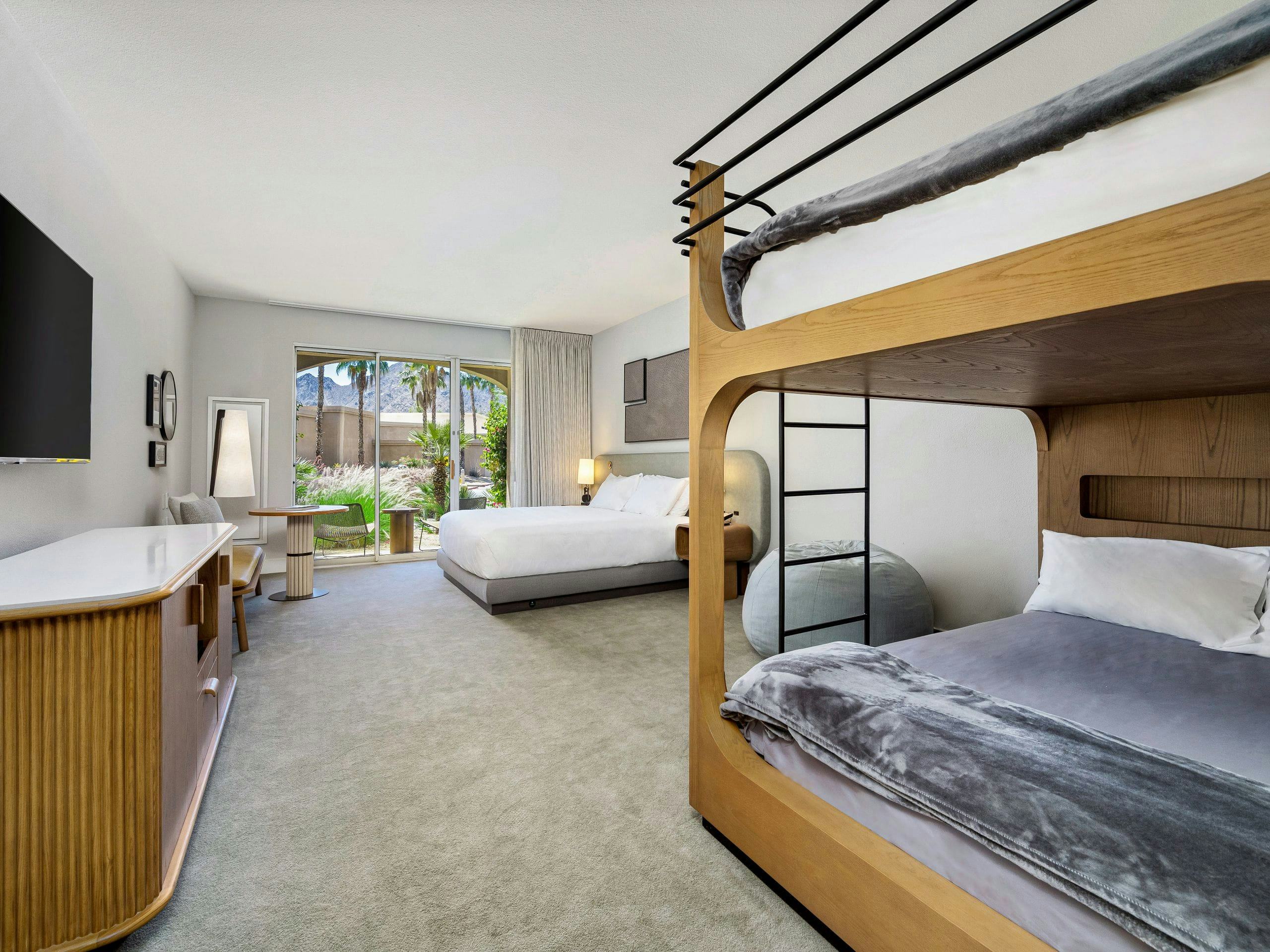 1 King Bed with Bunk Beds Family Room