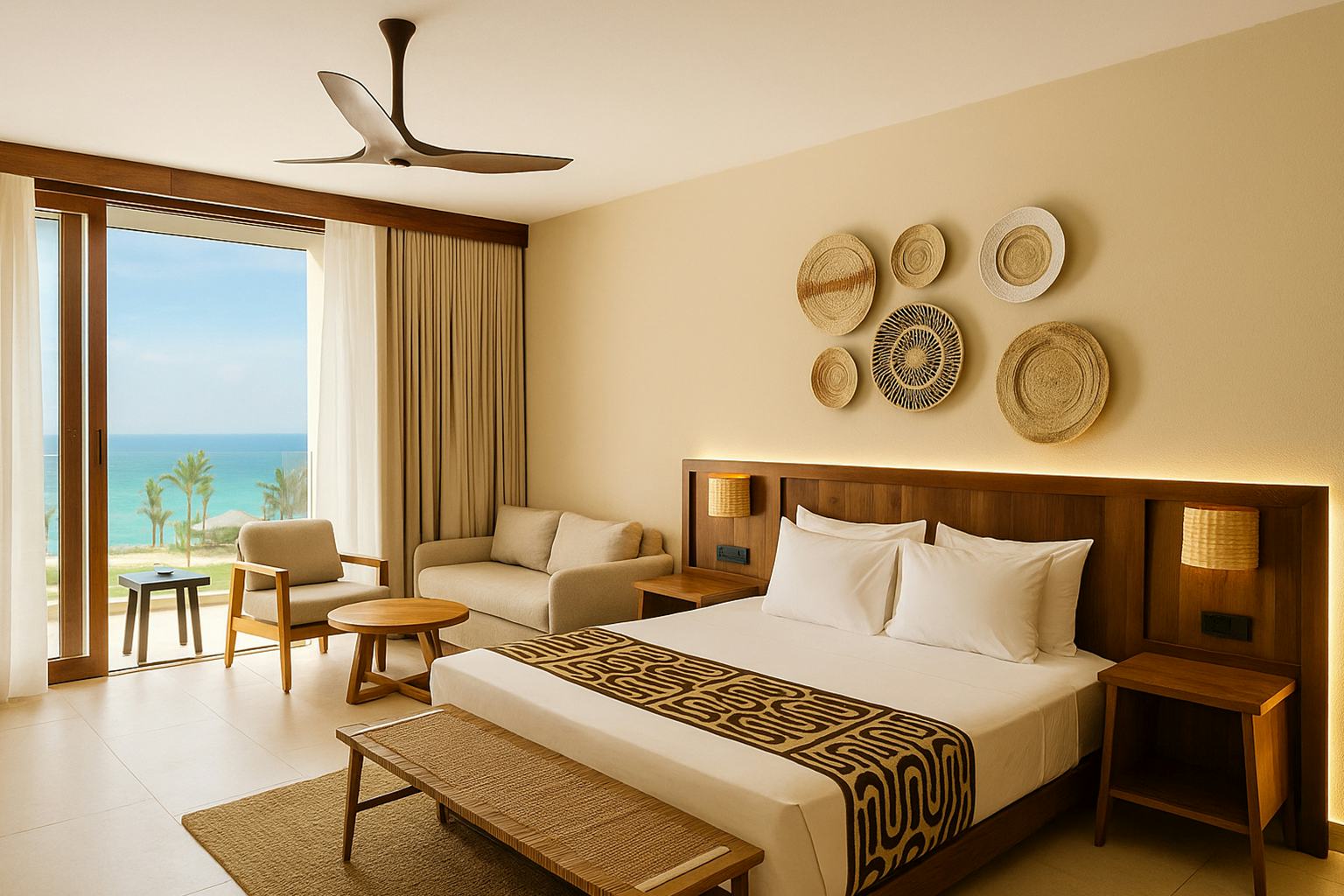 Deluxe, King Bed, Partial Ocean View