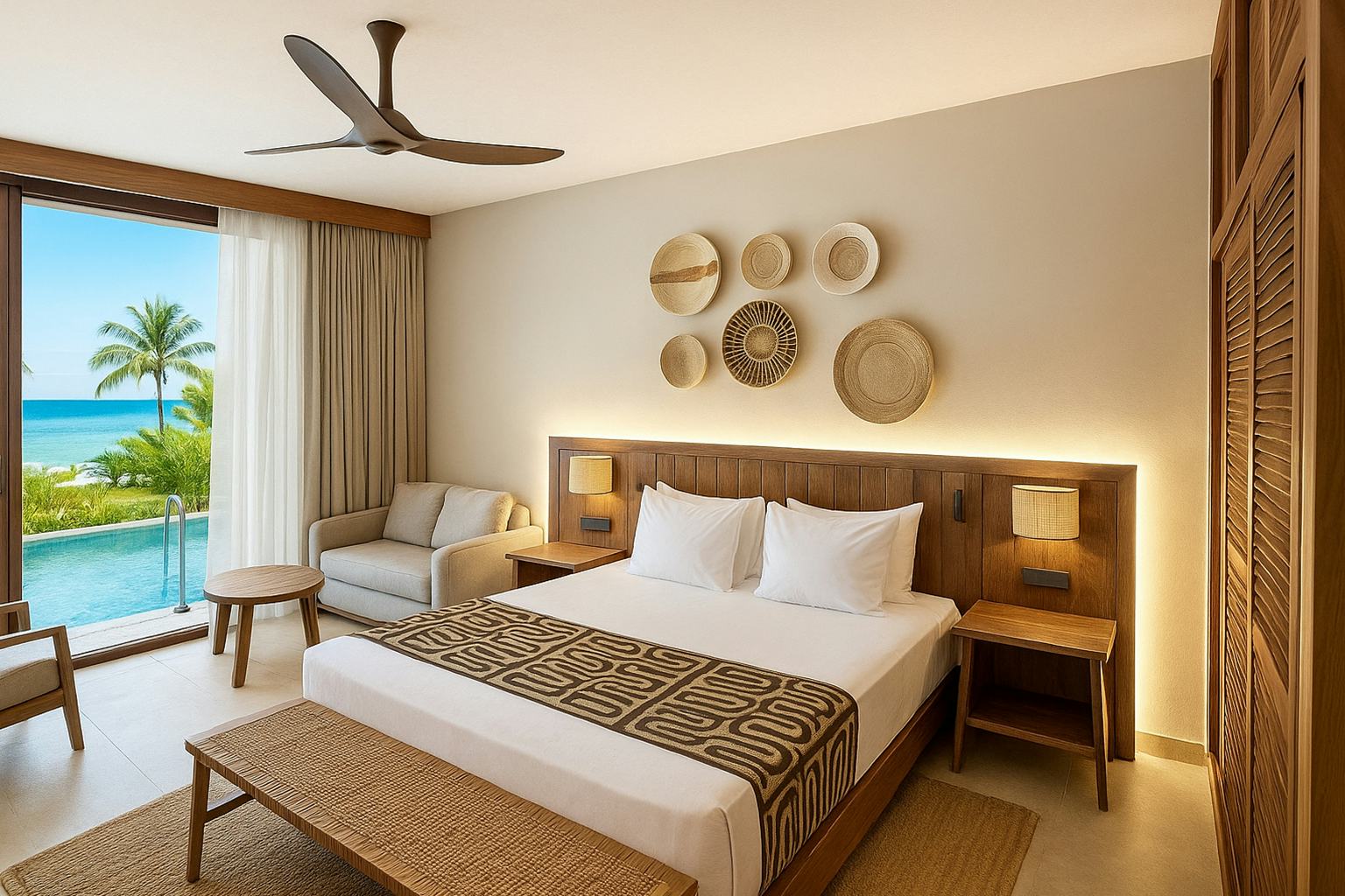 Deluxe, King Bed, Swim Up, Ocean View