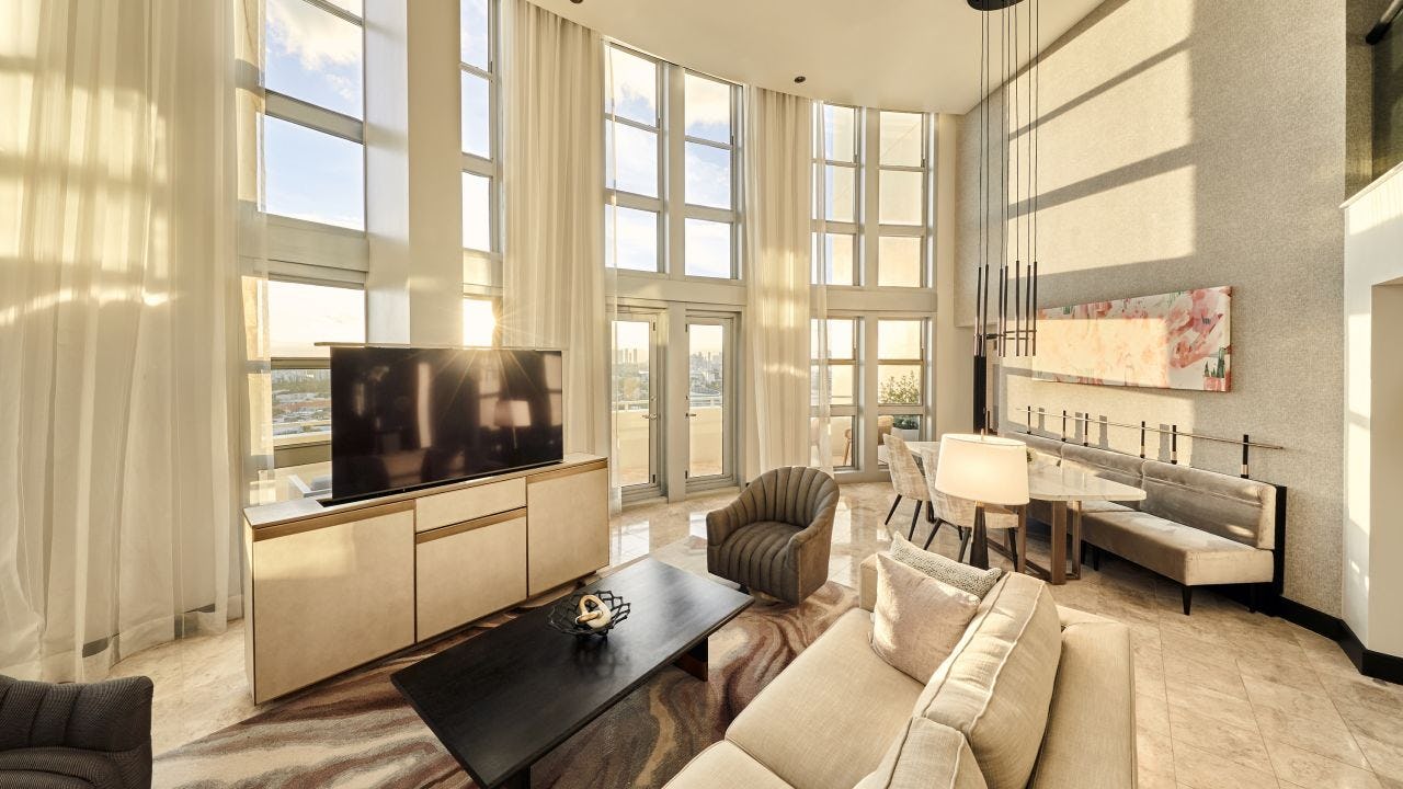 Presidential City Skyline View Balcony Suite