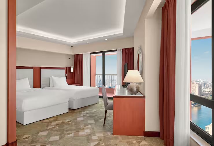 Twin Corner Room with Nile View