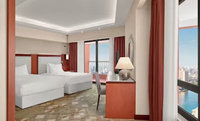 Twin Corner Room with Nile View