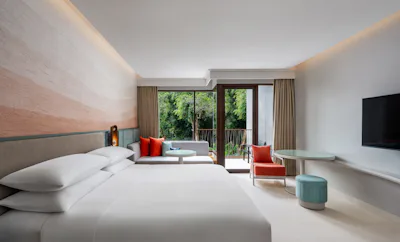 1 King, Sofa bed, Garden view, Balcony