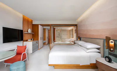 1 King, Sofa bed, Lagoon view, Balcony