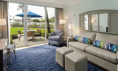 Gulf Front View Two Bedroom Suite 1 King and 2 Double Beds