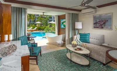 CRYSTAL LAGOON SWIM-UP ONE BEDROOM BUTLER SUITE WITH PATIO TRANQUILITY SOAKING TUB