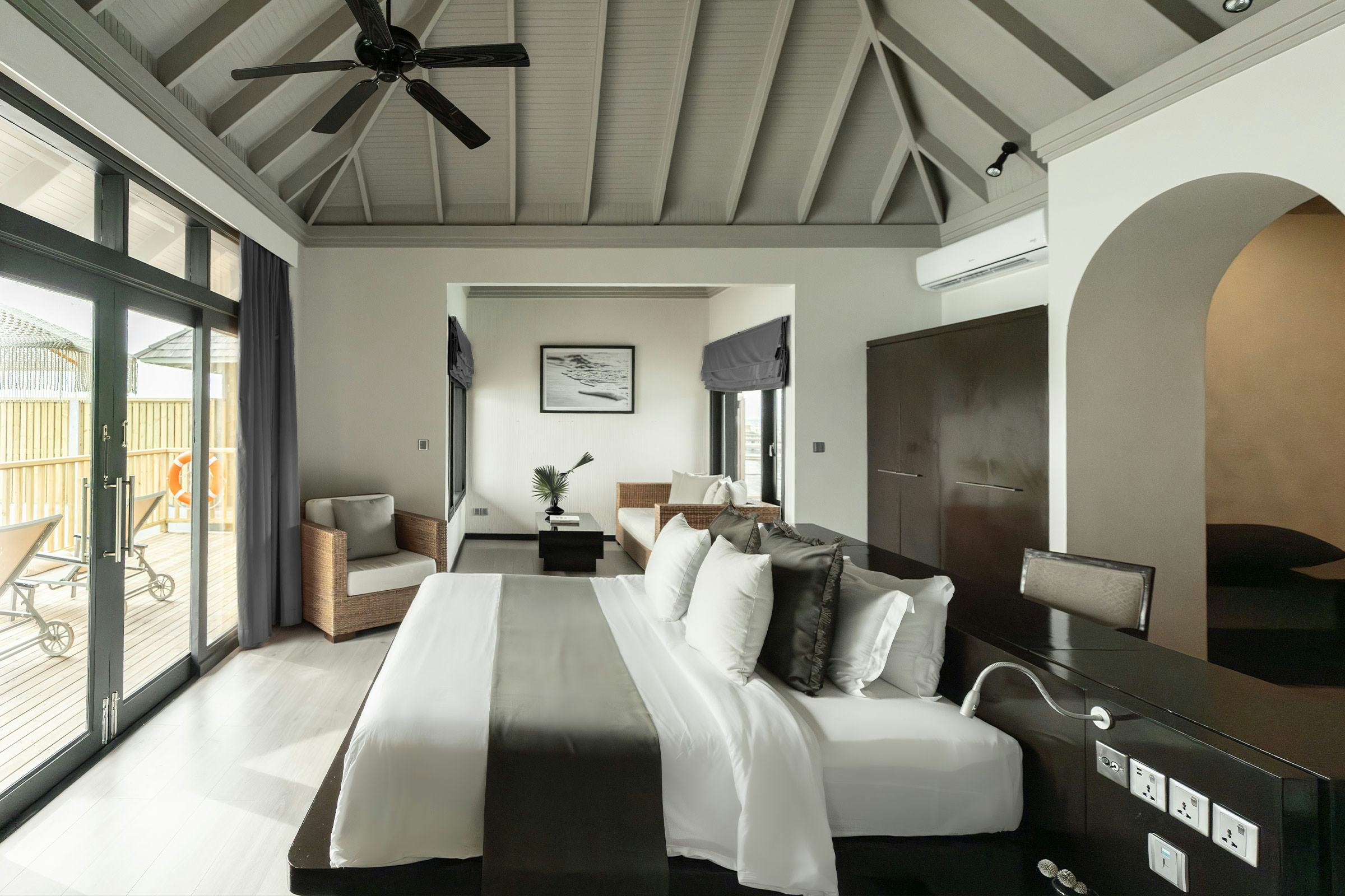 Sunset Horizon Water Villa with pool