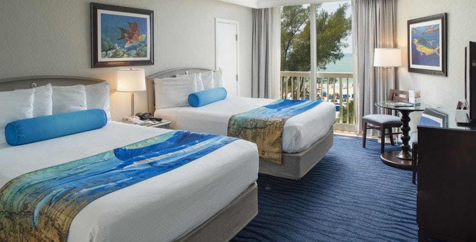 Gulf Front View 2 Queen Beds