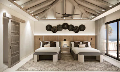 Club Azure Oceanfront Bungalow 2 Queen Bed Rm